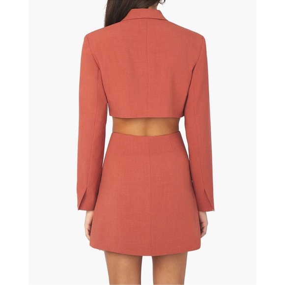 WeWoreWhat Cropped Blazer in Clay - Picture 2 of 8